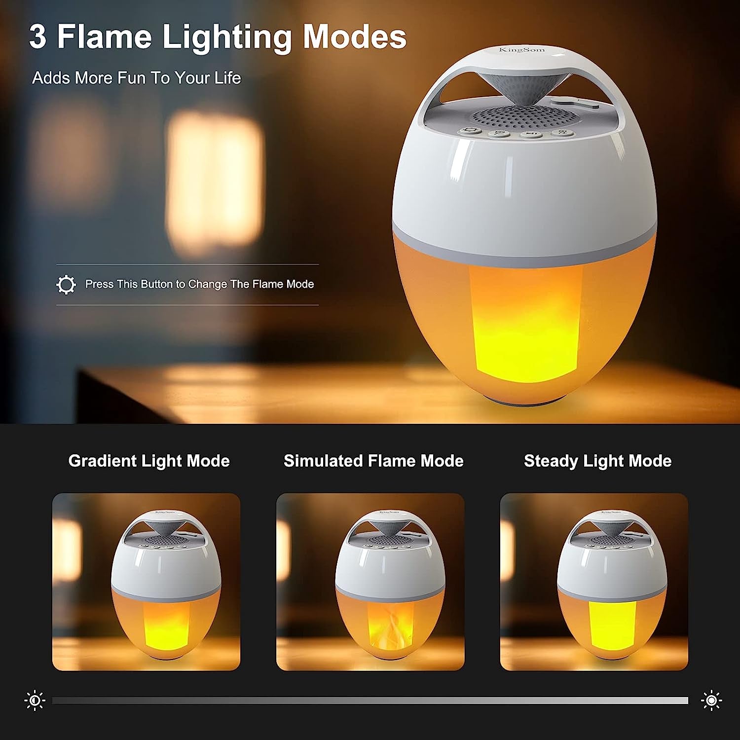 LED Flame Floating Bluetooth Speaker for Pool, IP68 Waterproof, Hot Tub with Rich Bass, HD Stereo Sound, Hands-Free Portable for Outdoor