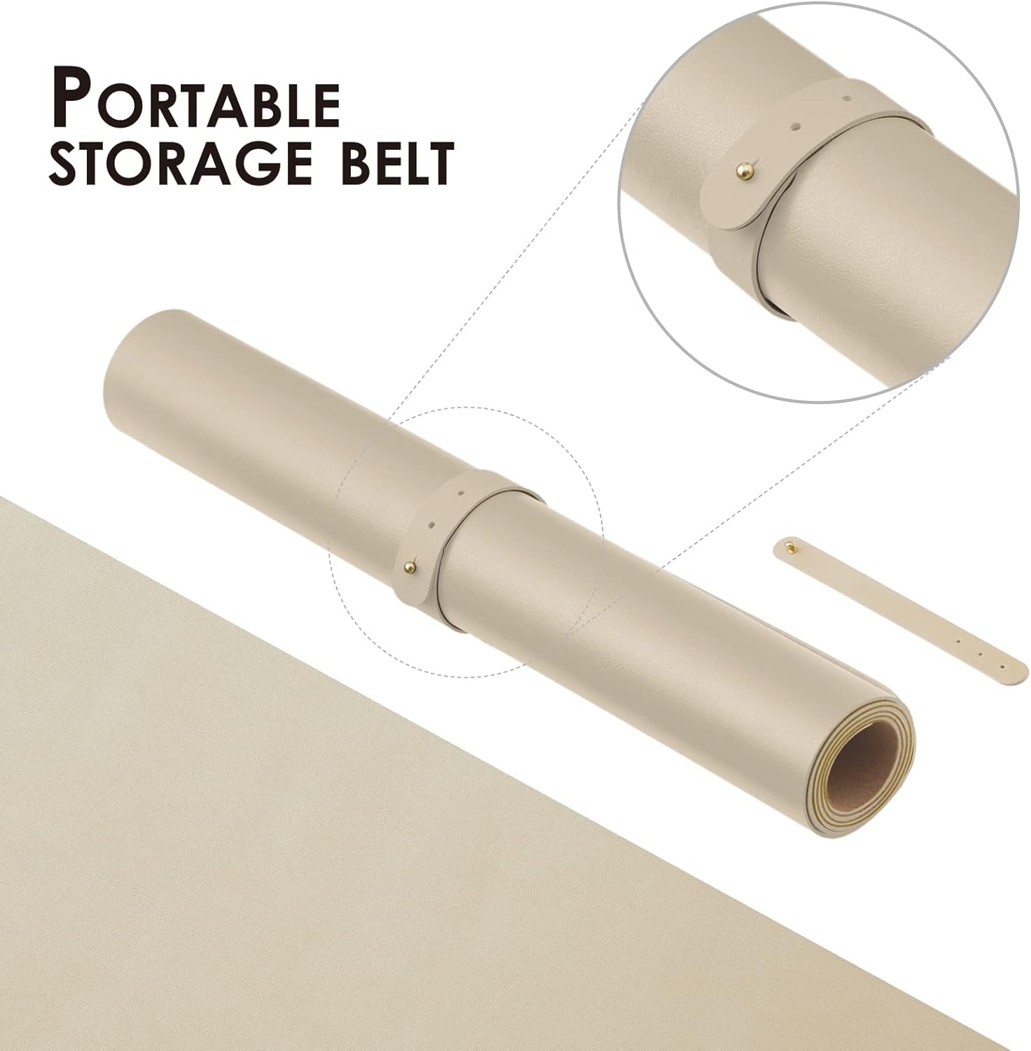 Cork Desk Mat - Dual-Sided Desk Pad for Office and Home - Desk Organization and Accessories - Ideal for Large Mouse Pad and Desk Mats on Top of Desks(Champagne Gold,31.5"X 15.7")